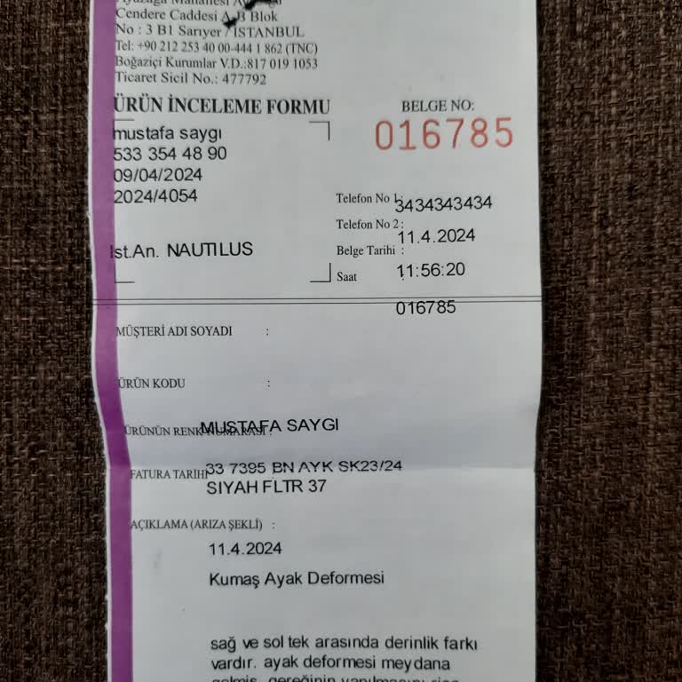 Tamer Tanca Nautilus Mağazası Hatalı Ayakkabı
