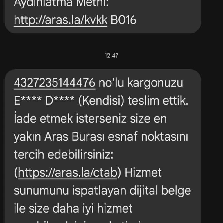 Aras Kargo Yalan İbare Ve Kayıp Ürün