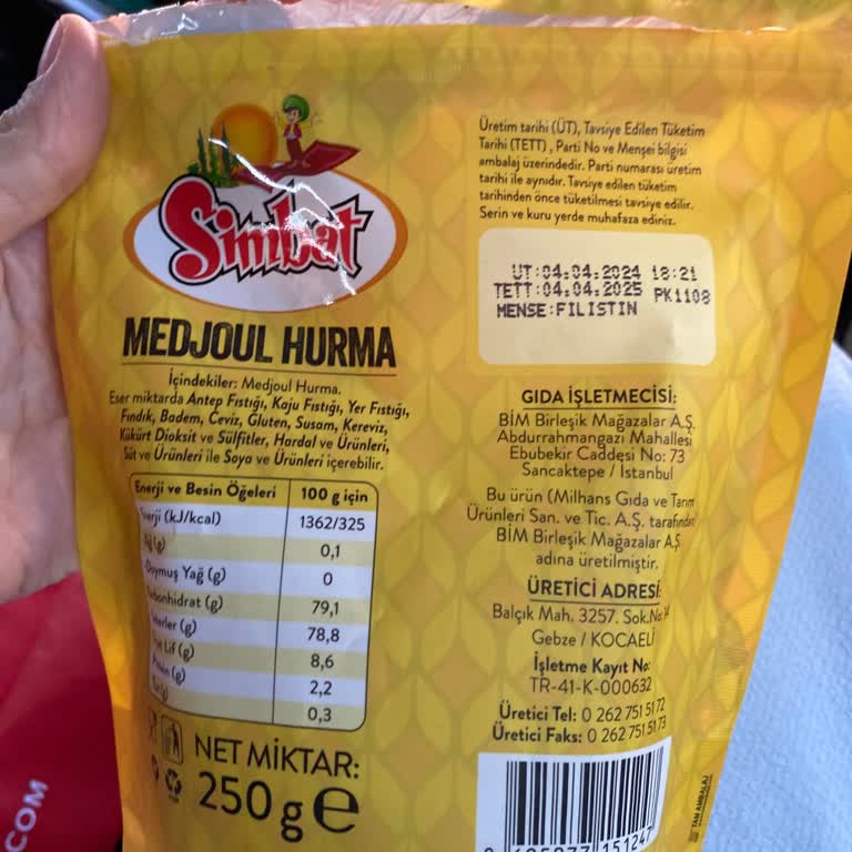 BİM Hurma Menşeyi Hatalı