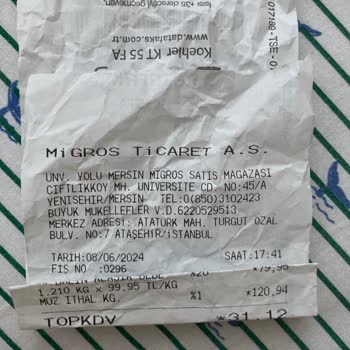 Mersin Üniversitesi Yolu Migros Mağazası Yanlış İşlem Yapıyor