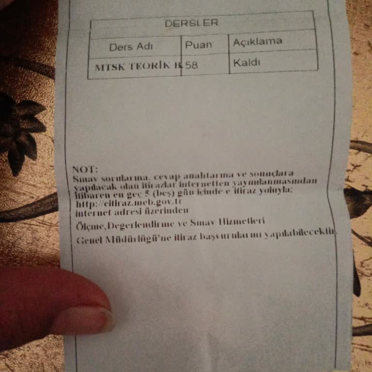 Milli Eğitim Bakanlığı (MEB) Ehliyet Sınav Şikayet