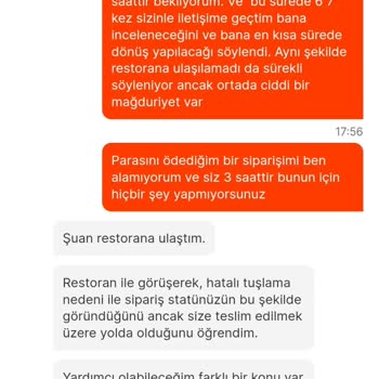 Migros Yemek Sipariş Teslim Edilmedi Ve 4 Saattir Bir Çözüm Bulunamadı