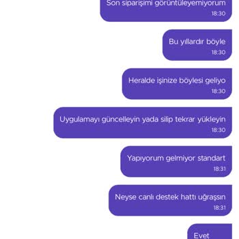 Getir Uygulama Sorunu Ve Destek Olamayan Destek Hatları