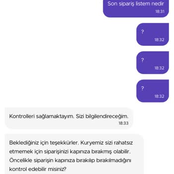 Getir Uygulama Sorunu Ve Destek Olamayan Destek Hatları