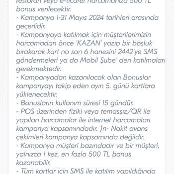 Türkiye Finans Eksik Kampanya Bonusu