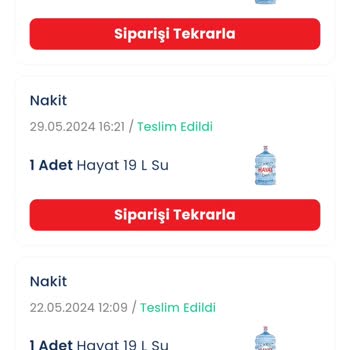 Hayat Su Sipariş Teslim Etmeyi Ne Zaman Başaracak