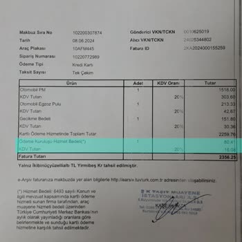 Tüvtürk Kredi Kartı Komisyonunu Müşteriden Tahsil Ediyor.