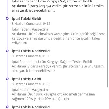 N11'in Ürünü İptal Etmemesi