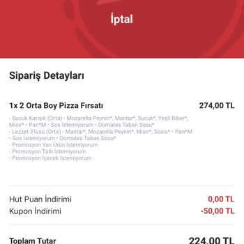 Pizza Hut Büyüksün Çok Büyük
