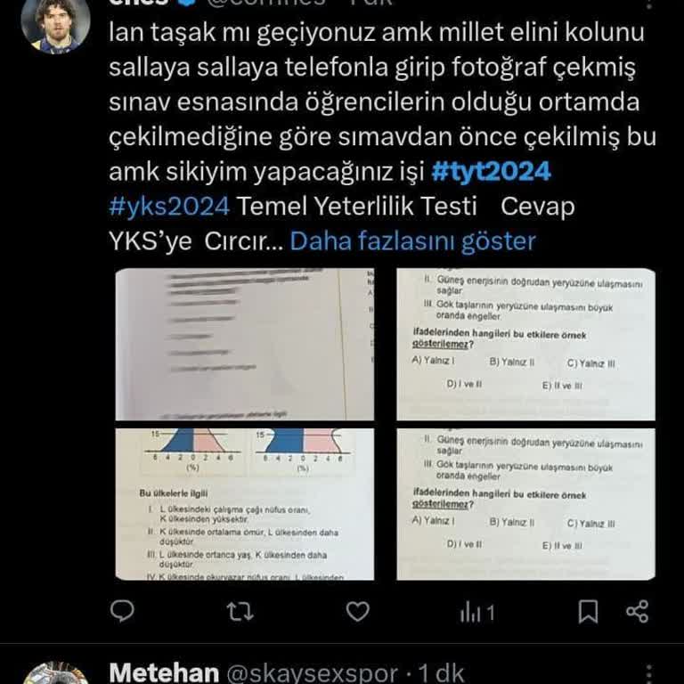 ÖSYM 8 Haziran 2024 Tarihinde Yapılan TYT Sınavı