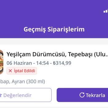 GetirYemek Sipariş İptali Para İadesi Yapmıyorlar!