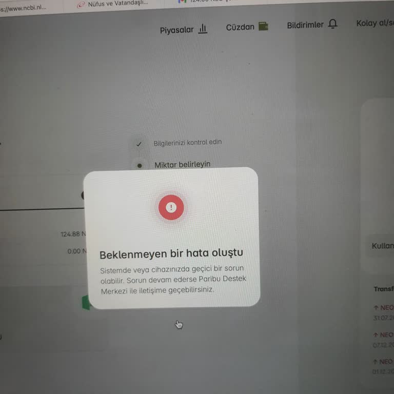 Paribu Kripto Çekme Hatası