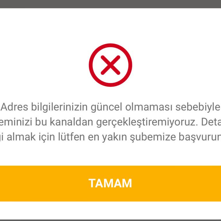 VakıfBank Adres Bilgileri Güncel Değil Uyarısı