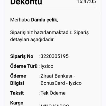 Damla Küçükeroğlu Butik Siparişimin İadesi İçin Sürekli Oyalama Taktikleri Kullanılıyor