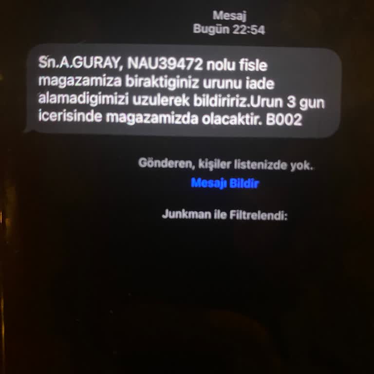 Nautica Defolu Ürünü Değiştirmiyorlar