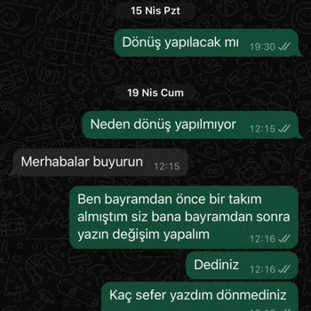 Melviencom Param İade Edilmedi Değişimde Yapılmadı Oyalayıp Durdular
