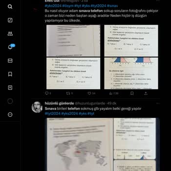ÖSYM YKS Şikayet İçeri Telefon Sokuldu