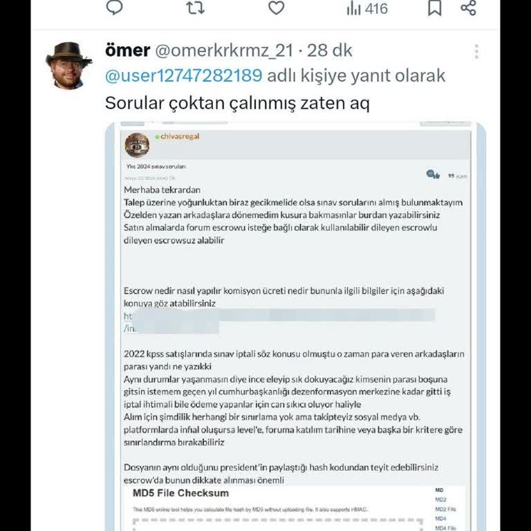 ÖSYM Sınav Soruların Çalınması Ve Emeklerimizin Boşa Gitmesi