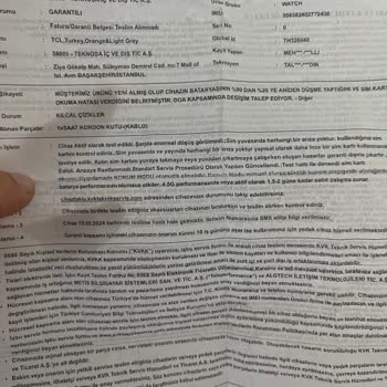 TCL Telefon Saat Arızalı. Cıktı