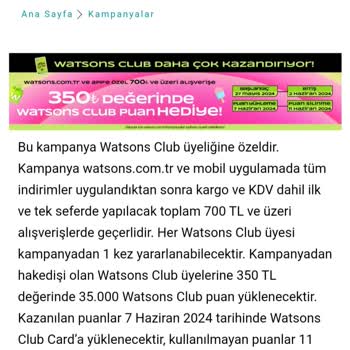 Watsons Yüklenmeyen Puanlar İletişim Kanalları Eksikliği