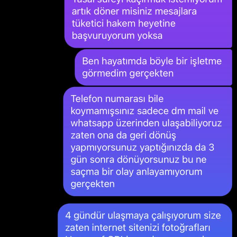 Bliss Atelier Fiyaskosu İade İçin Asla Mesajlara Cevap Verilmiyor!