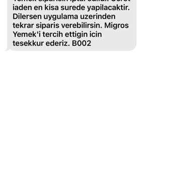 McDonald's 1 Saatlik Sipariş İptali