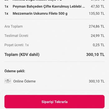 Yemek Sepeti Eksik Ürün Gelmesi Ve Kurye Şikayeti
