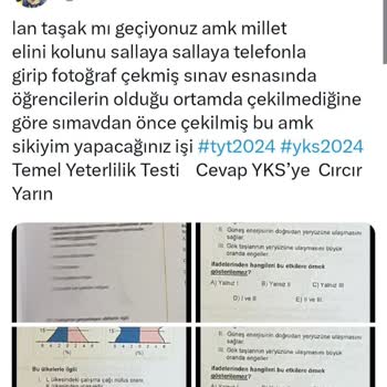 ÖSYM 2024 TYT Sınavı Soruları Çalındı