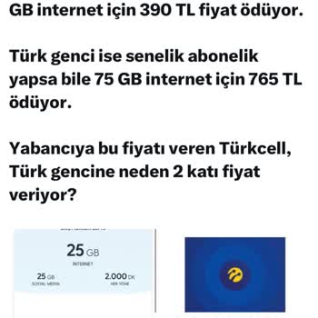 Turkcell Suriyelilere 75 GB İnternetin 390 TL Türke İse 765 TL Haberi Doğru Mu