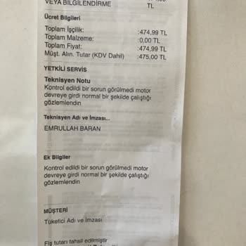 Bosch Ataşehir Servis Çalışanından Şikayetçiyim