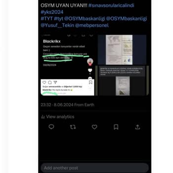 Ösym Soruları Çalınmış Hakkımız Yeniyor