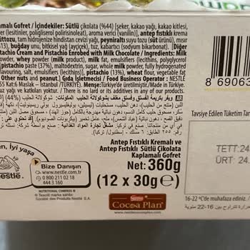 Nestle Damak Ala Kutu İçerisi Eksik