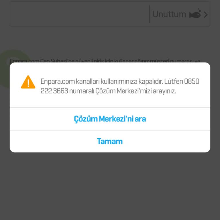 Enpara Hesap Blokesini Kaldırılmasını İstiyorum