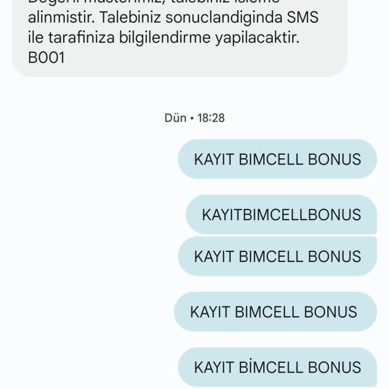 Bimcell Kayıt Bonus Sorunu!