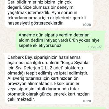 A101 Sipariş Eksikliği Müşteri Hizmetlerinin Duyarsızlığı