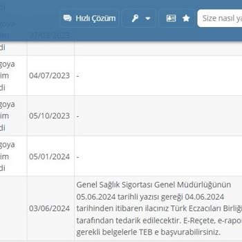 Sağlık Bakanlığı Epilepsi İlaçları Renkli Reçete