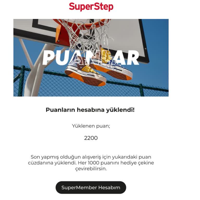 SuperStep Puan Kullanamama Sorunu