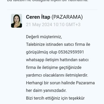 Pazarama Müşteri Hizmetleri Yanlış Yönlendirmesiyle Zararım Arttı