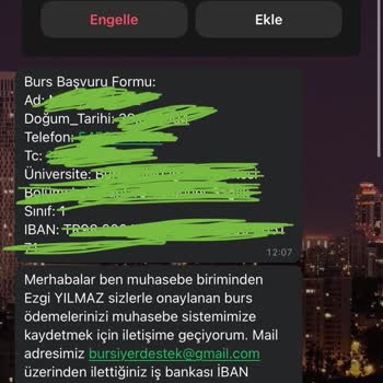 TEV Vakfı Adına Yanıltıcı Burs Mesajı Hakkında Şikayet