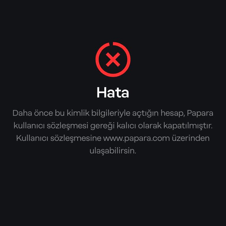 Papara Bilgilerim Başkası Tarafından Kullanılmış!