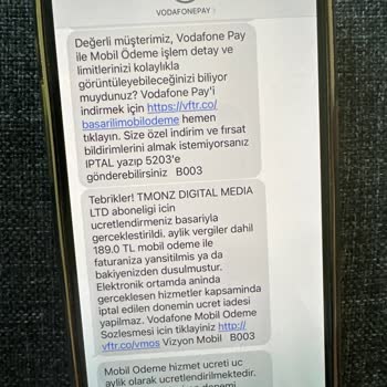 Vizyonmobil Mobil Ödeme Servisi Ve Yetkisiz Üyelik Sorunu