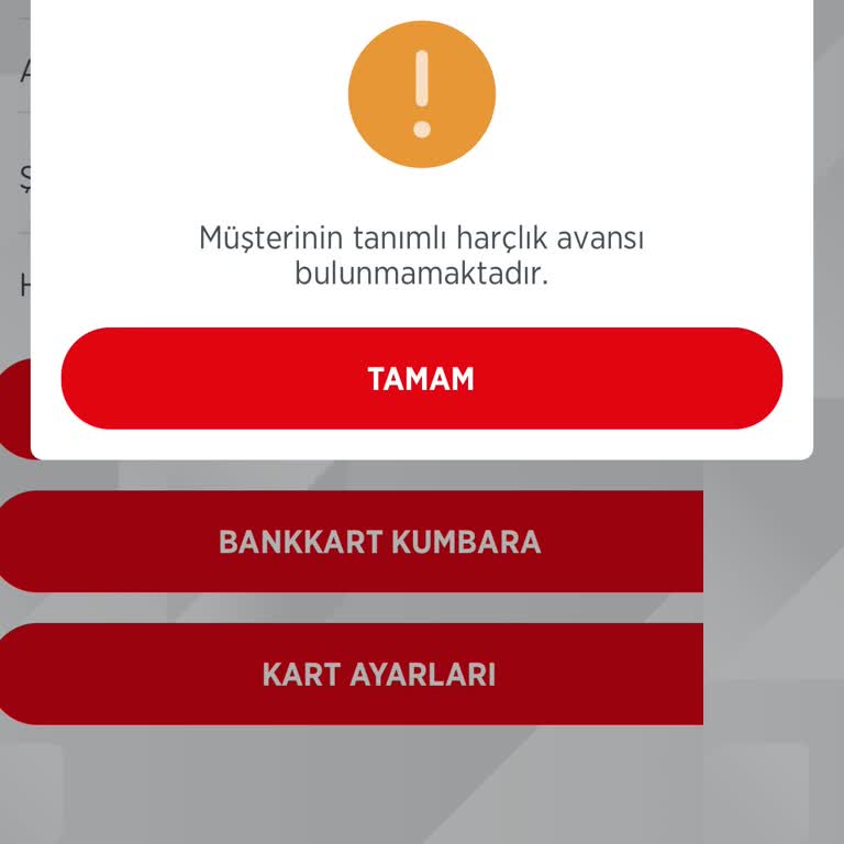 Ziraat Bankası Nakit Avans Tanımlı Değil