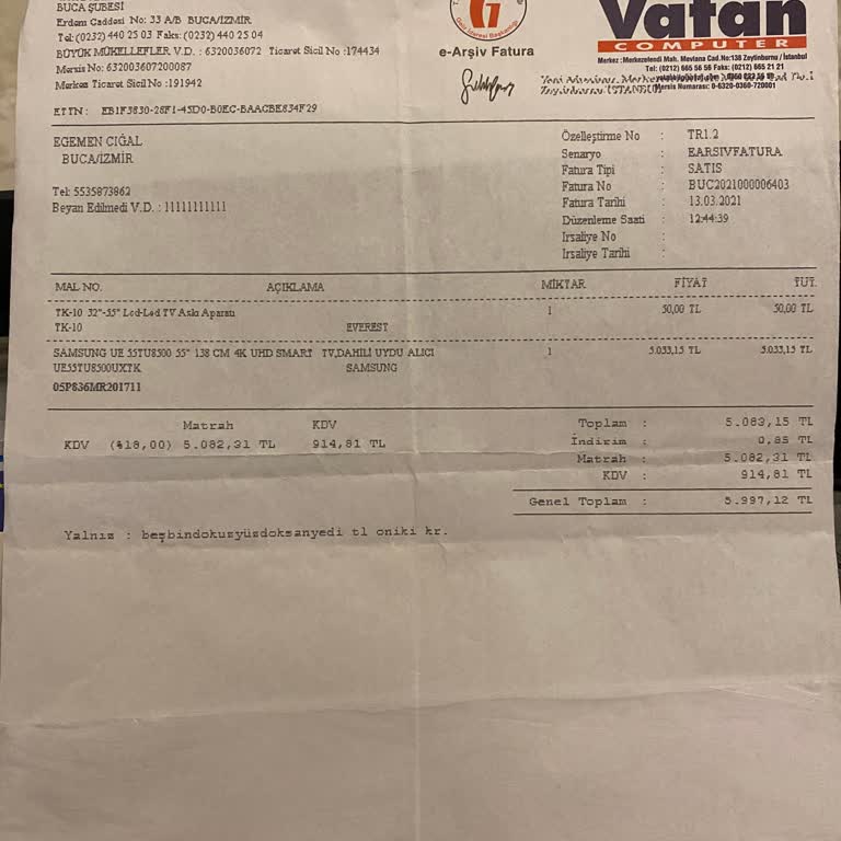 Vatan Bilgisayar Vatandan Aldığım Samsung Kronik Fabrikasyon LED Panel Arızası