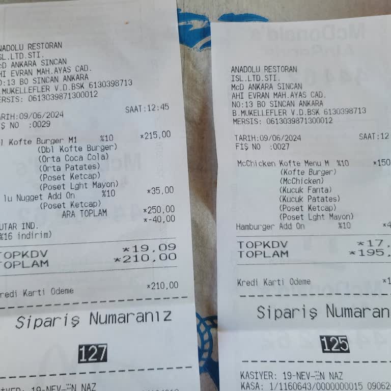 Sincan McDonald's'ta Eksik Menü Ve Düşük Hizmet Kalitesi