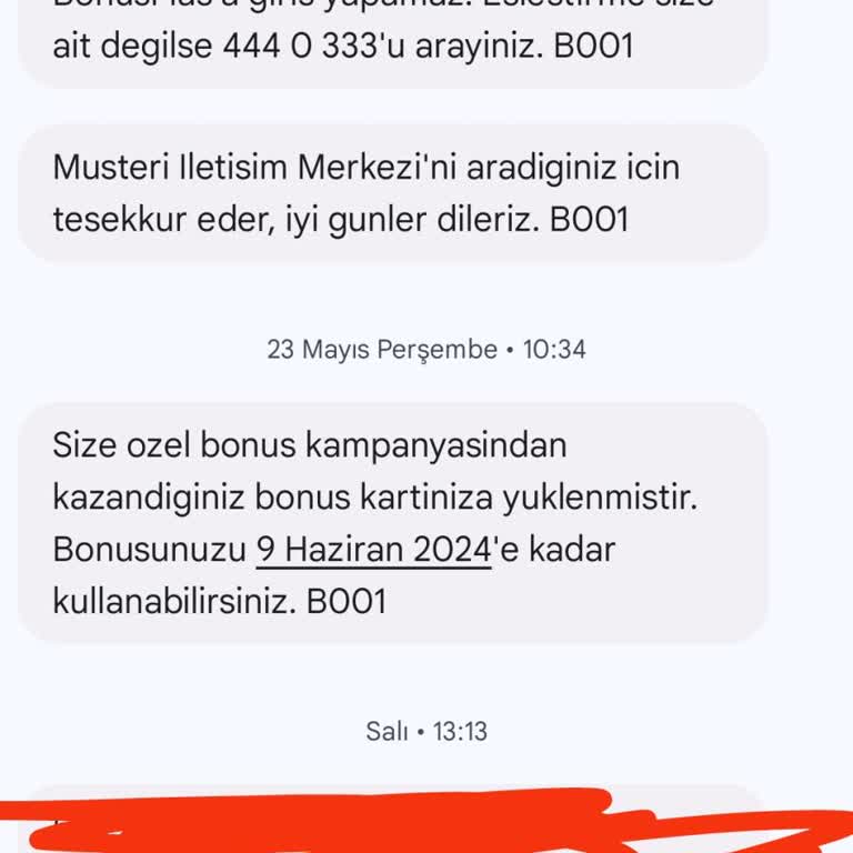 Garanti BBVA Yanıltıcı Bilgi İle Bonus Geçerlilik Tarihi Hakkında Mağduriyet