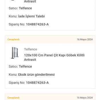 Koçtaş İnternet Alışverişi Ve Telfence Satıcısı İade Sorunu