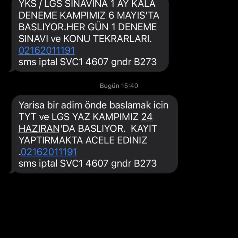 Sevinç Koleji Sürekli Mesaj Geliyor