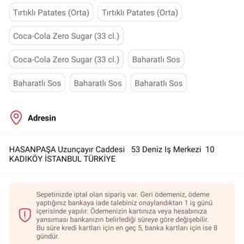 Tıkla Gelsin Kupon İadesi Yapılmadı