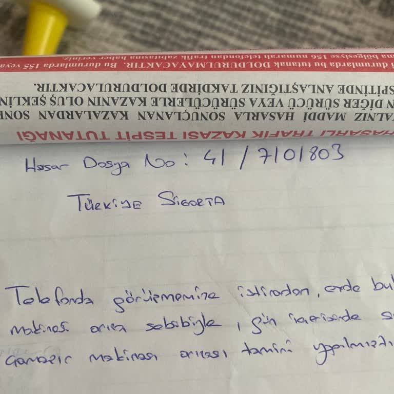 Türkiye Sigortanın Hasarın Arkasında Durmaması