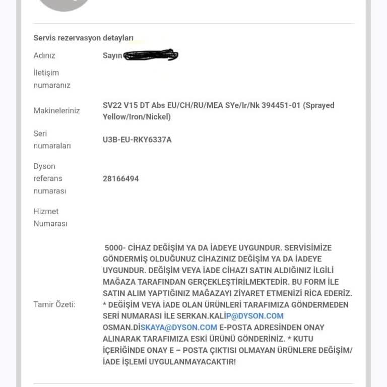 Media Markt Dyson V15 Süpürgemin Değişim Kararı Verildi Ama Ürün Gönderilmiyor